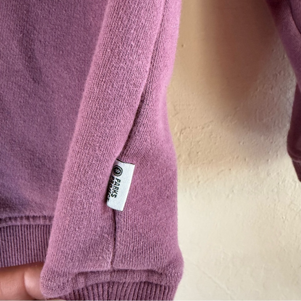 Parks Project Purple 'Leave No Trace' Kids Sweatshirt Size Medium Cotton - Picture 3 of 6